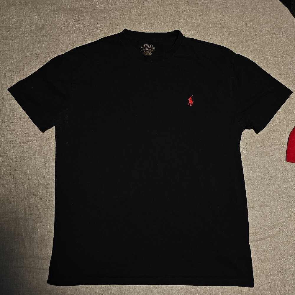 Polo Ralph Lauren Black Tee | Men’s Small / Unisex | Red Pony Logo